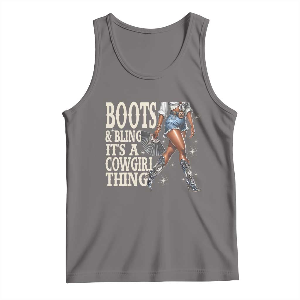 Funny African American Cowgirl Tank Top Boots And Bling It's A Cowgirl Thing