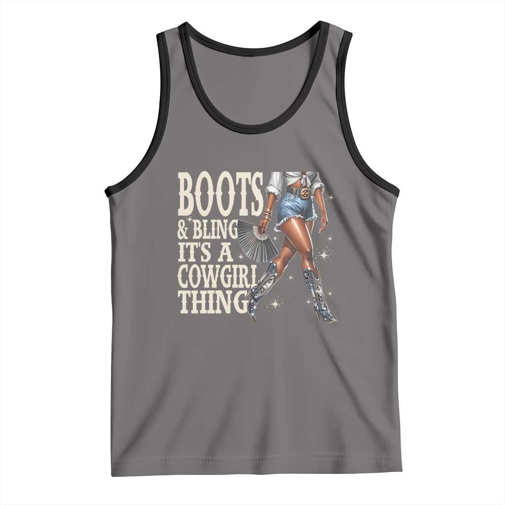 Funny African American Cowgirl Tank Top Boots And Bling It's A Cowgirl Thing