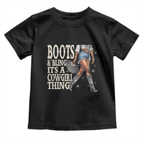 Funny African American Cowgirl Toddler T Shirt Boots And Bling It's A Cowgirl Thing