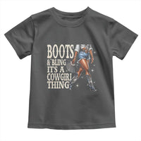 Funny African American Cowgirl Toddler T Shirt Boots And Bling It's A Cowgirl Thing