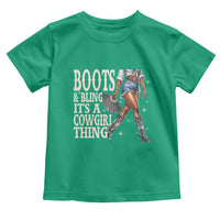 Funny African American Cowgirl Toddler T Shirt Boots And Bling It's A Cowgirl Thing