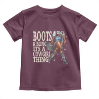 Funny African American Cowgirl Toddler T Shirt Boots And Bling It's A Cowgirl Thing