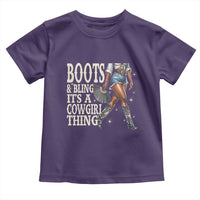 Funny African American Cowgirl Toddler T Shirt Boots And Bling It's A Cowgirl Thing