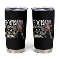 Funny African American Cowgirl Tumbler Cup Boots And Bling It's A Cowgirl Thing