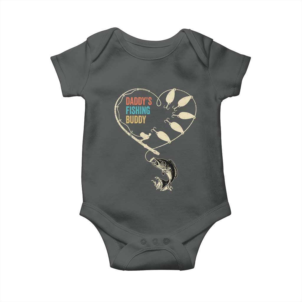 Funny Daddy's Fishing Buddy Baby Onesie Fisherman Dad Son Daughter