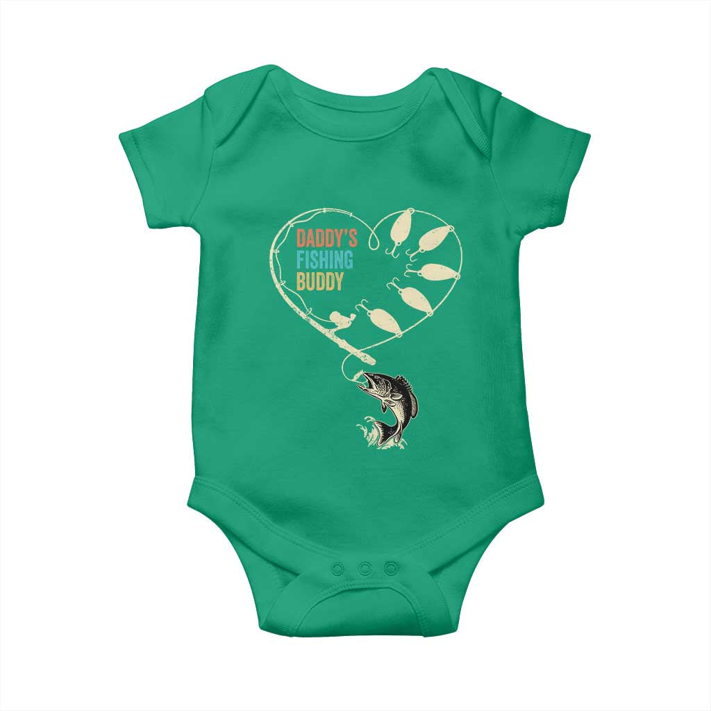 Funny Daddy's Fishing Buddy Baby Onesie Fisherman Dad Son Daughter