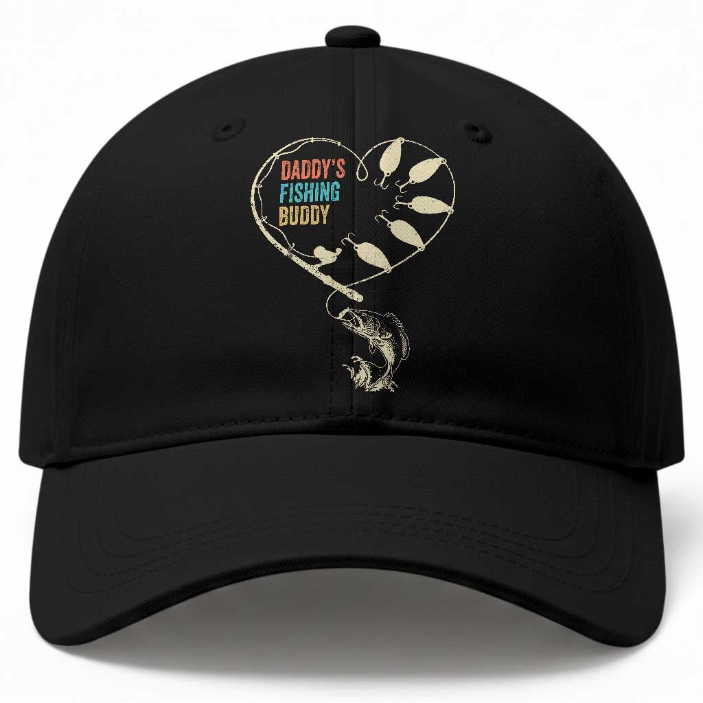 Funny Daddys Fishing Buddy Baseball Cap Fisherman Dad Son Daughter
