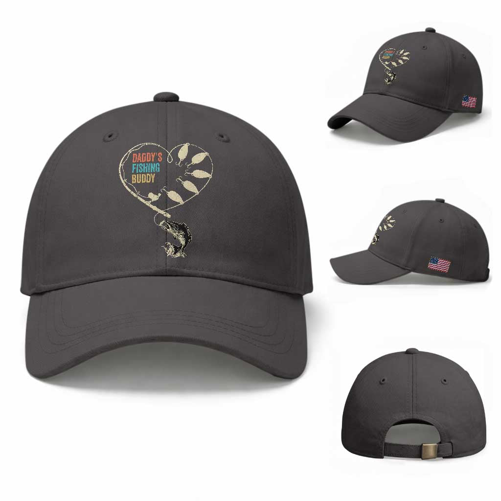 Funny Daddys Fishing Buddy Baseball Cap Fisherman Dad Son Daughter