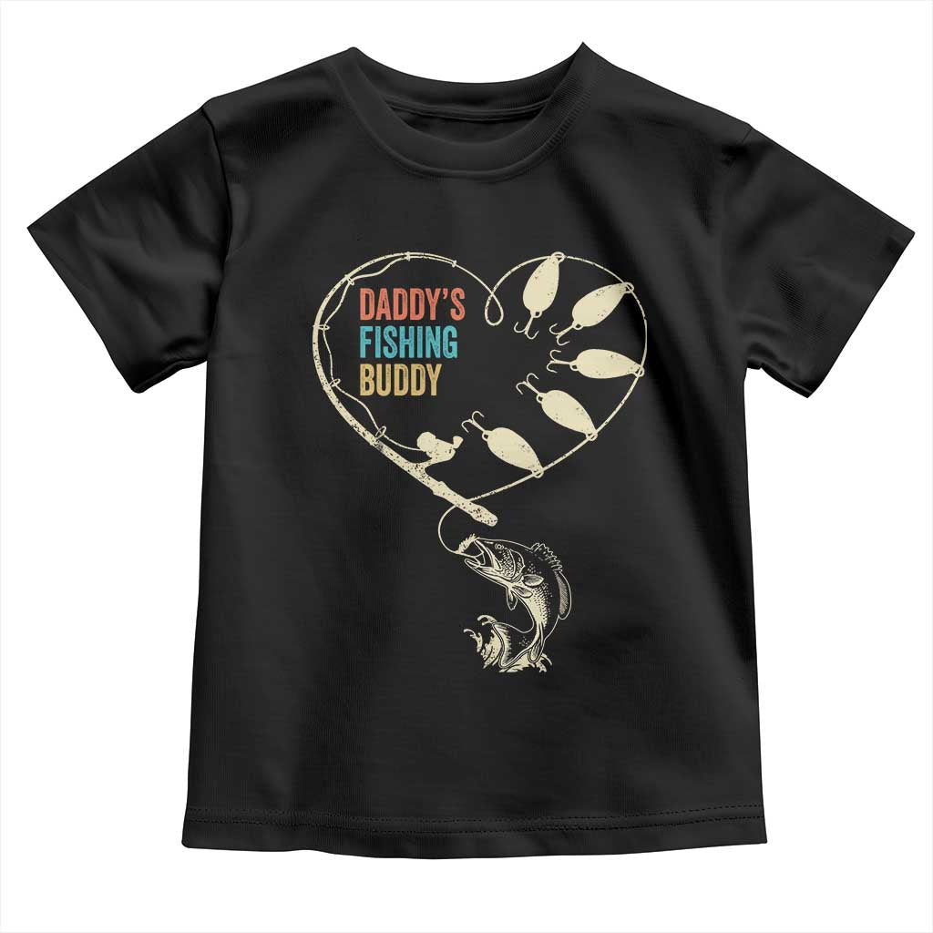 Funny Daddy's Fishing Buddy Toddler T Shirt Fisherman Dad Son Daughter