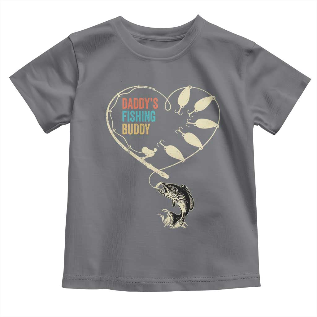 Funny Daddy's Fishing Buddy Toddler T Shirt Fisherman Dad Son Daughter