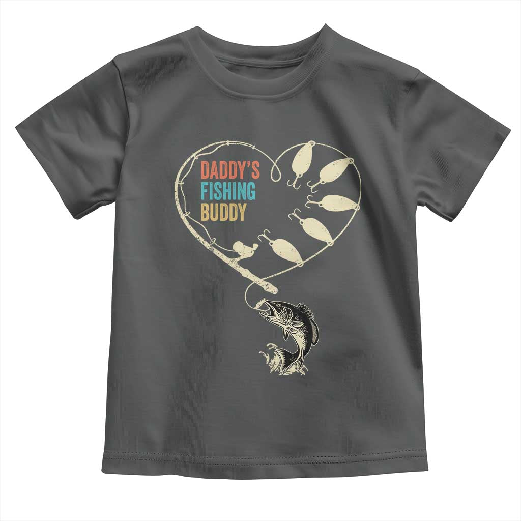 Funny Daddy's Fishing Buddy Toddler T Shirt Fisherman Dad Son Daughter