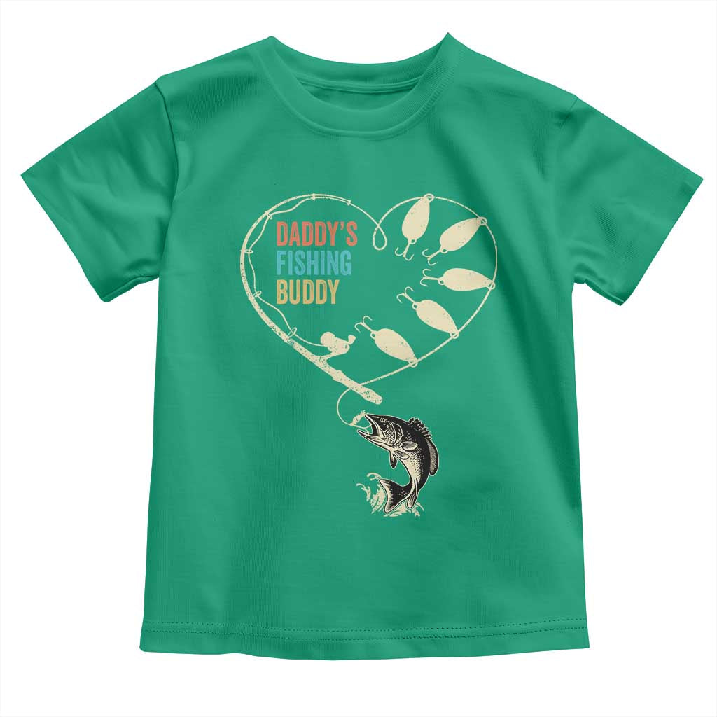 Funny Daddy's Fishing Buddy Toddler T Shirt Fisherman Dad Son Daughter