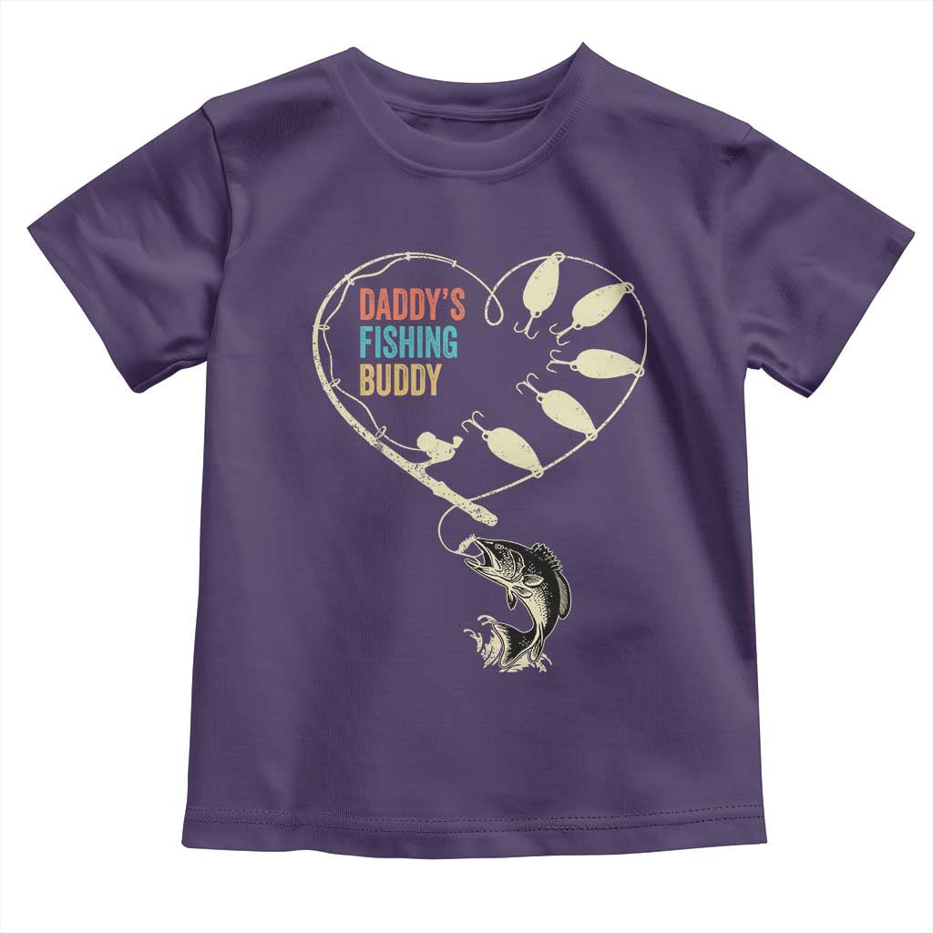 Funny Daddy's Fishing Buddy Toddler T Shirt Fisherman Dad Son Daughter