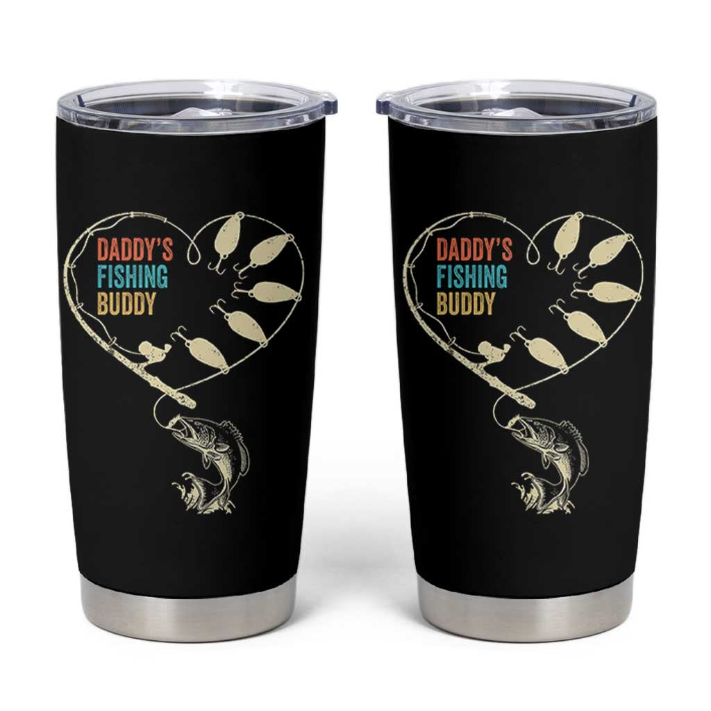 Funny Daddys Fishing Buddy Tumbler Cup Fisherman Dad Son Daughter
