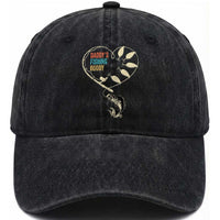 Funny Daddys Fishing Buddy Washed Cotton Baseball Cap Fisherman Dad Son Daughter