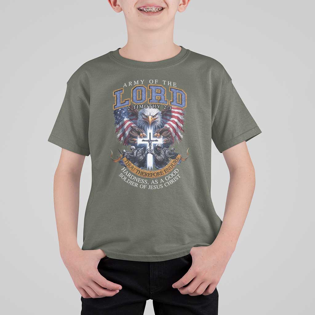 Christian Soldier T Shirt For Kid Army Of The Lord Thou Therefore Endure Hardness As A Good Soldier