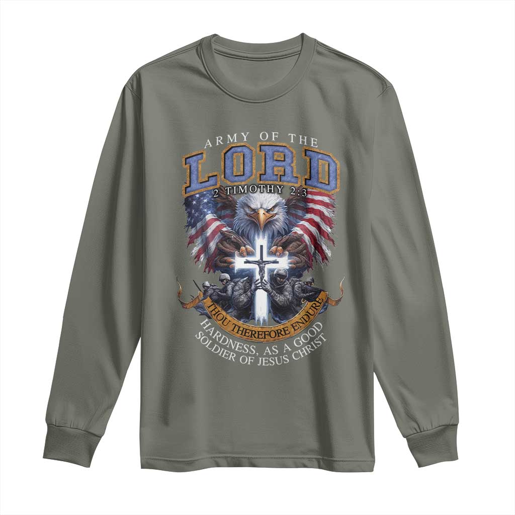 Christian Soldier Long Sleeve Shirt Army Of The Lord Thou Therefore Endure Hardness As A Good Soldier