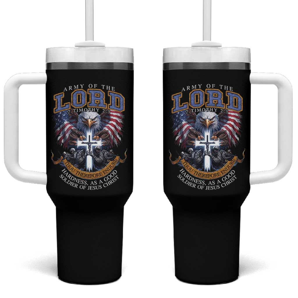 Christian Soldier Tumbler With Handle Army Of The Lord Thou Therefore Endure Hardness As A Good Soldier