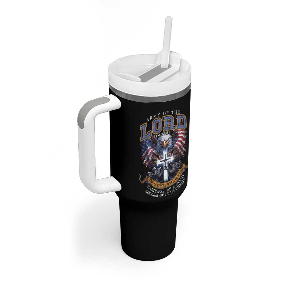 Christian Soldier Tumbler With Handle Army Of The Lord Thou Therefore Endure Hardness As A Good Soldier