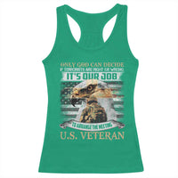 Christian Veteran Racerback Tank Top Only God Can Decide If Terrorists Are Right Or Wrong Us Veteran