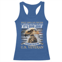 Christian Veteran Racerback Tank Top Only God Can Decide If Terrorists Are Right Or Wrong Us Veteran