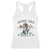 Funny Western Father Doing Dad Shit Racerback Tank Top Cowboy Skeleton Toilet Dad Jokes Father's Day