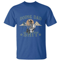 Funny Western Father Doing Dad Shit T Shirt Cowboy Skeleton Toilet Dad Jokes Father's Day