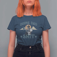 Funny Western Father Doing Dad Shit T Shirt For Women Cowboy Skeleton Toilet Dad Jokes Father's Day