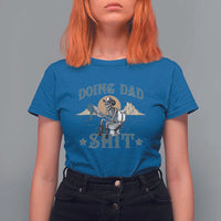 Funny Western Father Doing Dad Shit T Shirt For Women Cowboy Skeleton Toilet Dad Jokes Father's Day