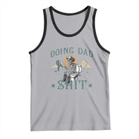 Funny Western Father Doing Dad Shit Tank Top Cowboy Skeleton Toilet Dad Jokes Father's Day