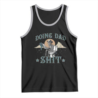 Funny Western Father Doing Dad Shit Tank Top Cowboy Skeleton Toilet Dad Jokes Father's Day