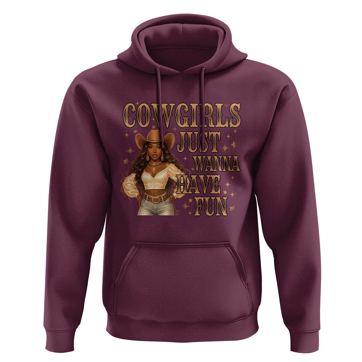 Funny African American Cowgirl Hoodie Cowgirls Just Wanna Have Fun Western