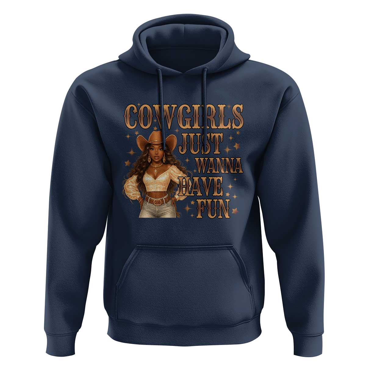 Funny African American Cowgirl Hoodie Cowgirls Just Wanna Have Fun Western