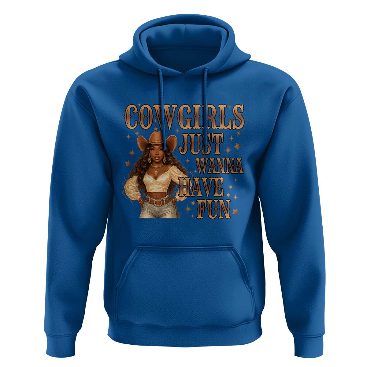 Funny African American Cowgirl Hoodie Cowgirls Just Wanna Have Fun Western