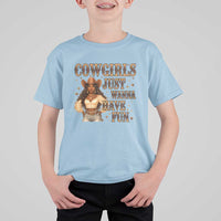 Funny African American Cowgirl T Shirt For Kid Cowgirls Just Wanna Have Fun Western