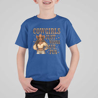 Funny African American Cowgirl T Shirt For Kid Cowgirls Just Wanna Have Fun Western