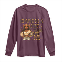 Funny African American Cowgirl Long Sleeve Shirt Cowgirls Just Wanna Have Fun Western