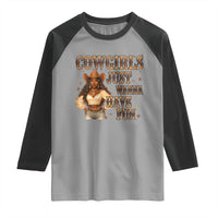 Funny African American Cowgirl Raglan Shirt Cowgirls Just Wanna Have Fun Western