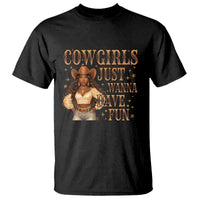 Funny African American Cowgirl T Shirt Cowgirls Just Wanna Have Fun Western