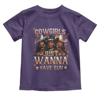 Funny Black African American Cowgirl Toddler T Shirt Cowgirls Just Wanna Have Fun