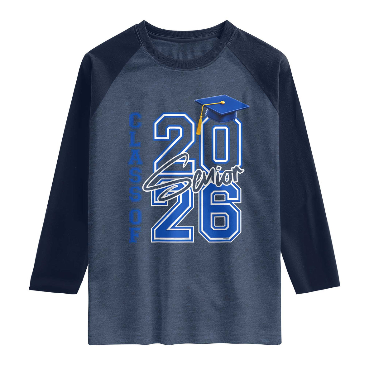 Class of 2026 Senior Raglan Shirt School Graduation 26
