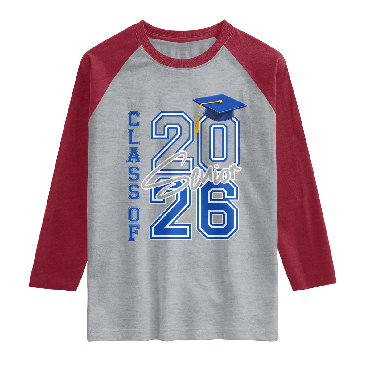 Class of 2026 Senior Raglan Shirt School Graduation 26