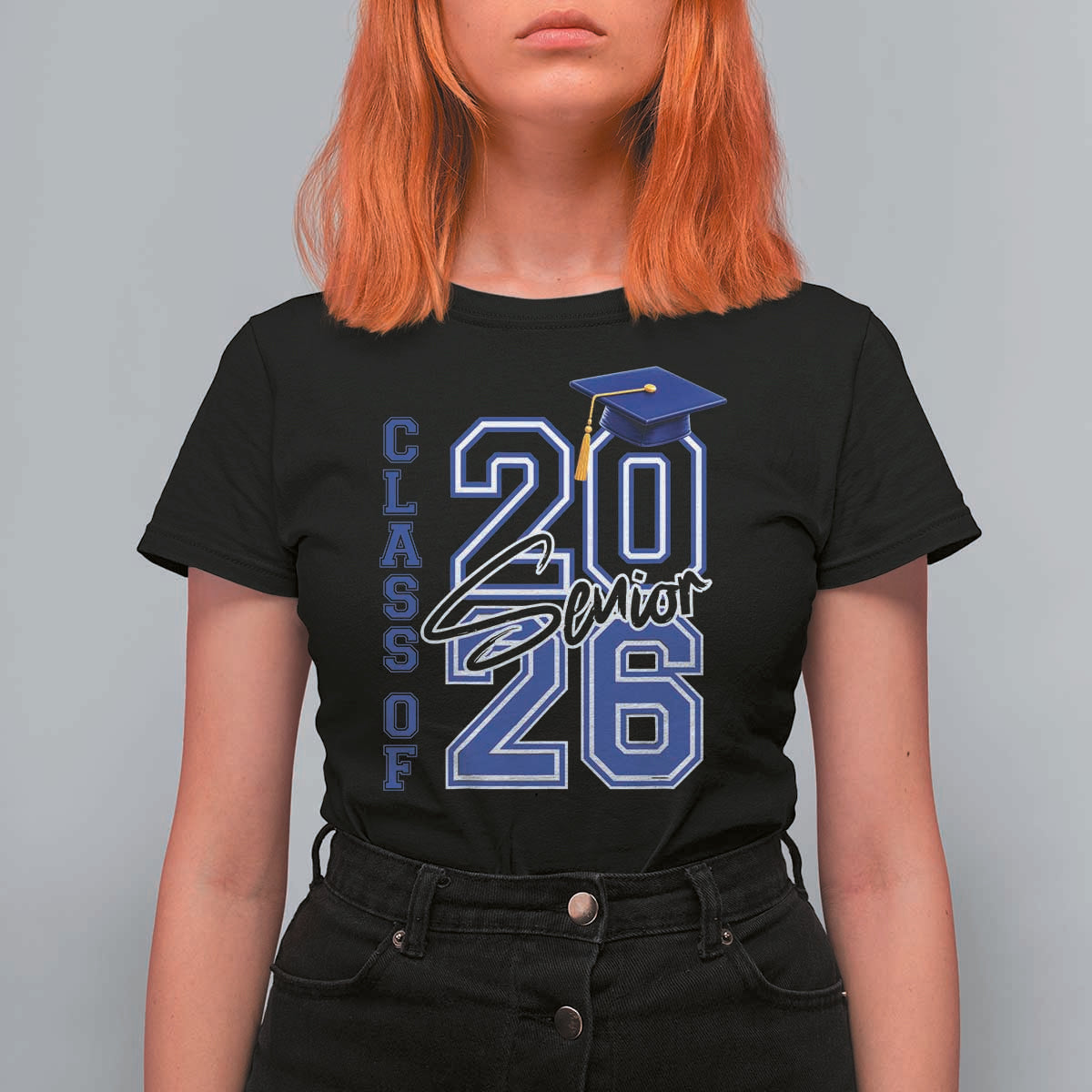 Class of 2026 Senior T Shirt For Women School Graduation 26