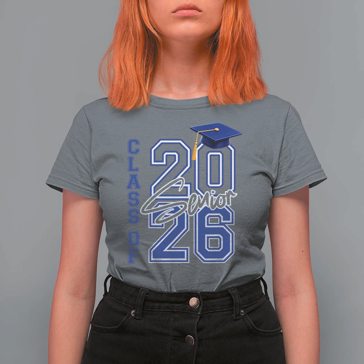 Class of 2026 Senior T Shirt For Women School Graduation 26
