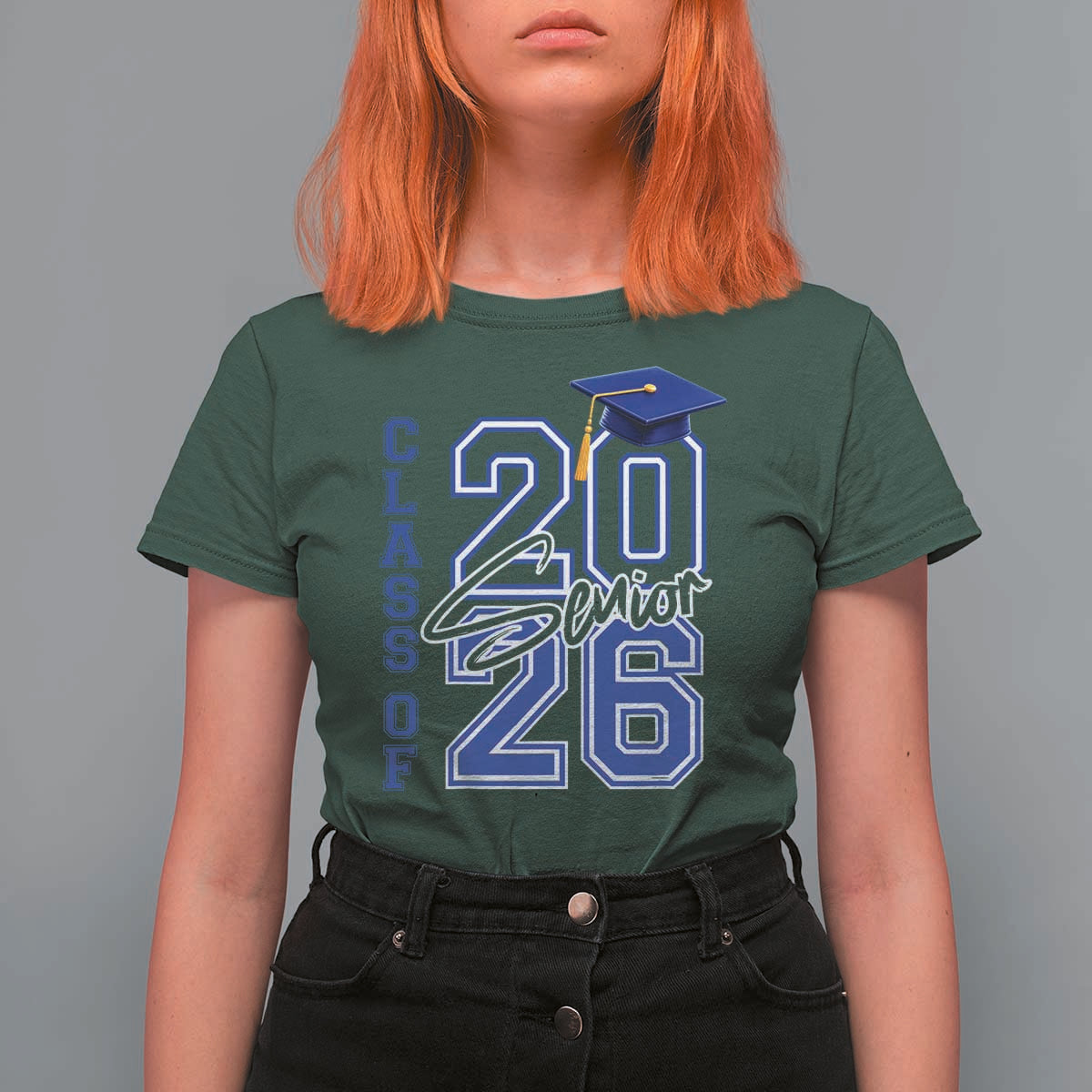 Class of 2026 Senior T Shirt For Women School Graduation 26