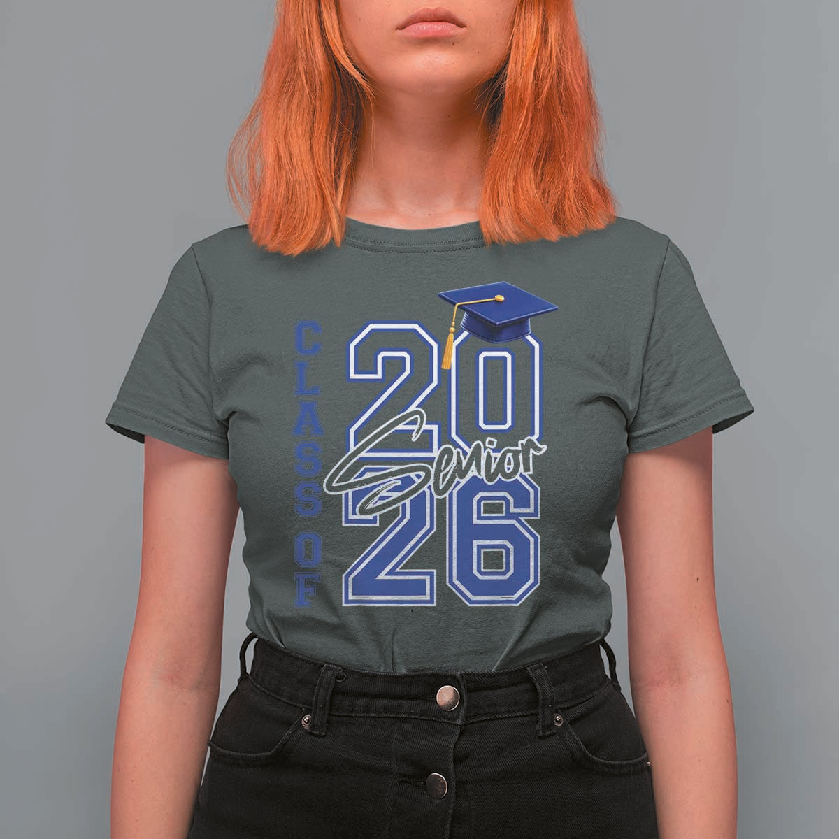 Class of 2026 Senior T Shirt For Women School Graduation 26