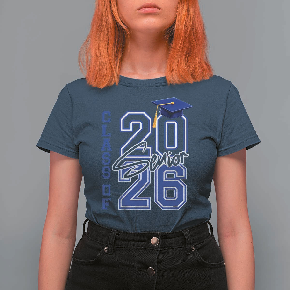 Class of 2026 Senior T Shirt For Women School Graduation 26