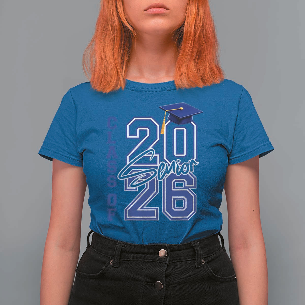 Class of 2026 Senior T Shirt For Women School Graduation 26