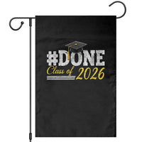 Done Class of 2026 Graduation Garden Flag Mortarboard Graphic
