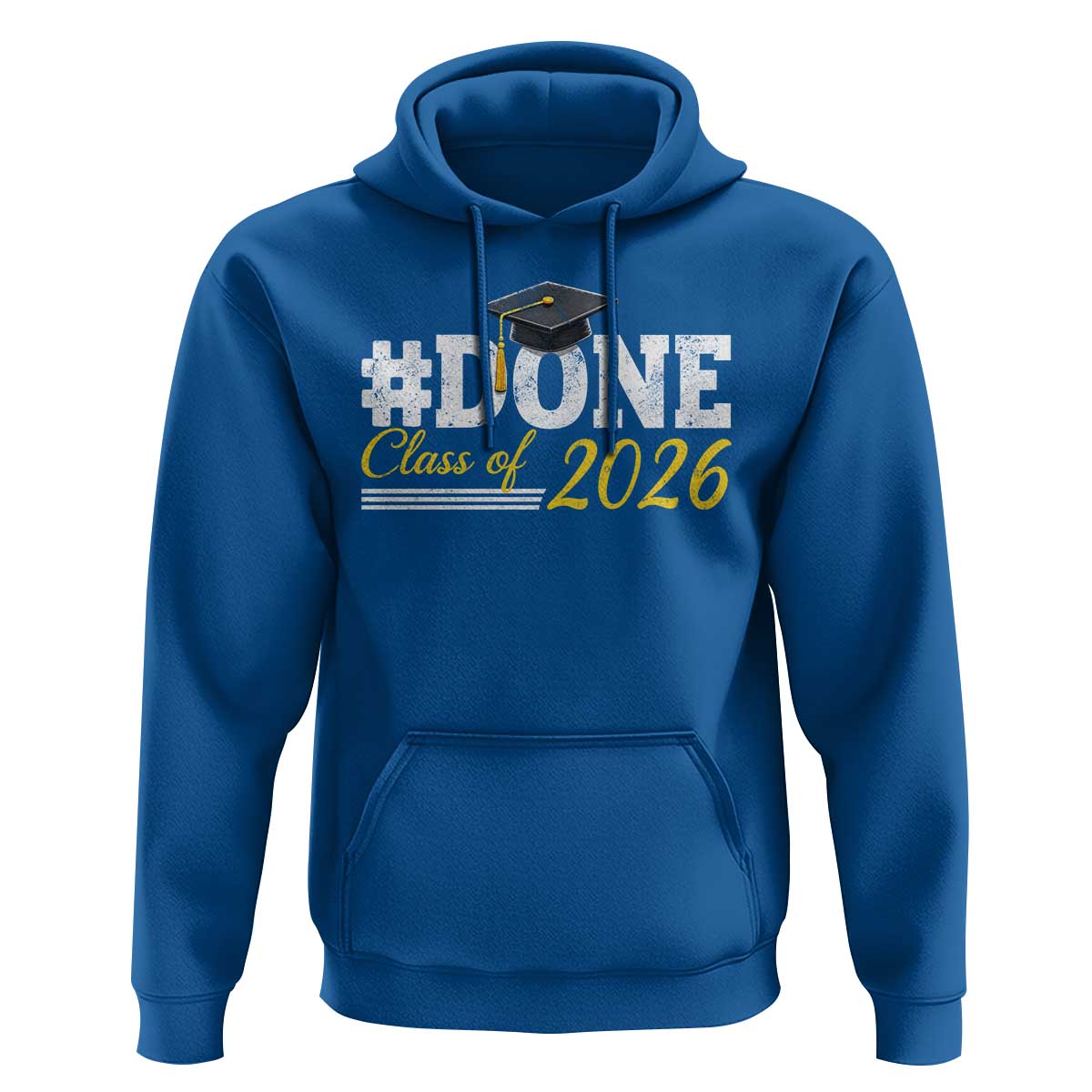 Done Class of 2026 Graduation Hoodie Mortarboard Graphic